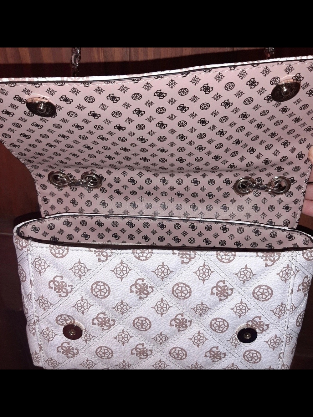 GUESS PG767921 Cessily Mocha Convertible Crossbody Bag EUC - Picture 13 of 16